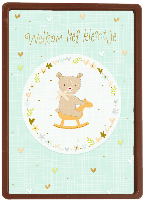Chocolade Kaart Geboorte Felicitatie | Hallmark | Chocolade Kaart Hallmark | Geboorte Felicitatie | Welkom Lief Kleintje Beertje Turnowsky