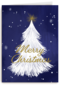 Kerstkaart witte kerstboom
