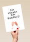 Felicitatie kaart man vrouw dit vraagt om bubbels