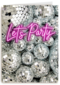 Verjaardagskaart discobollen lets party neon