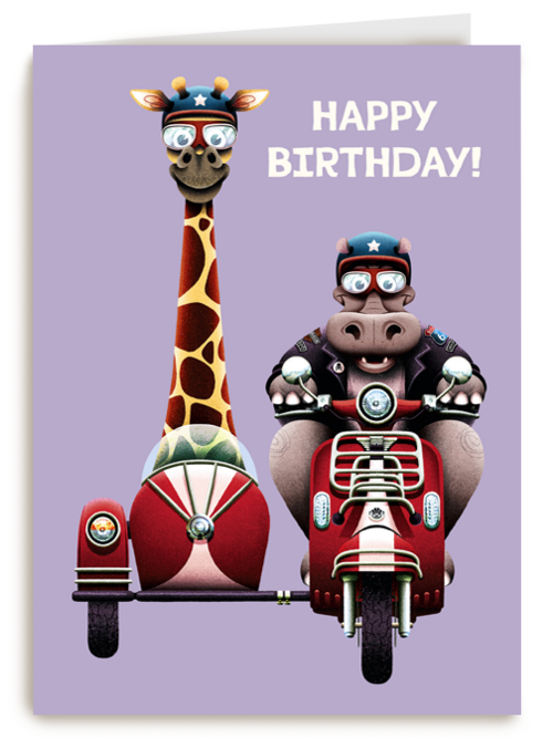 Happy Hippo Giraffe Birthday