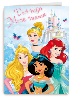 Moederdagkaart prinsessen voor mijn mooie mama