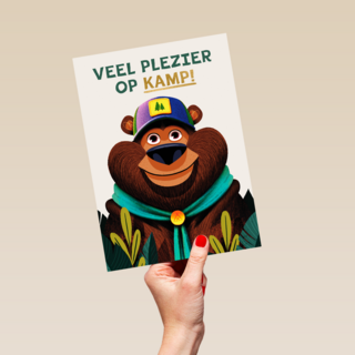 Beer op kamp Folio