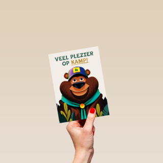 Beer op kamp Folio