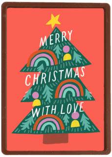 Kerstkaart hip Merry Christmas with love