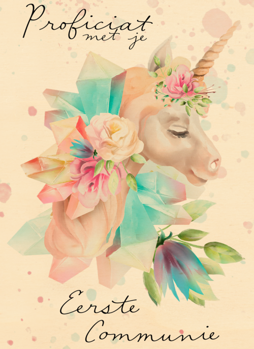 Houten Kaart Communie | Houten Kaart Hallmark | Communie | Proficiat Eerste Communie