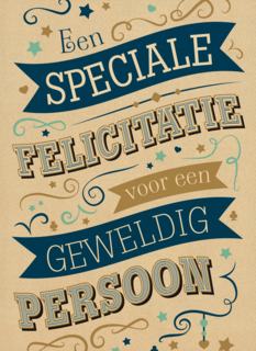 ombouw een speciale felicitatie voor een geweldig persoon