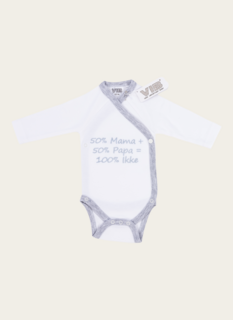 Romper 50% mama + 50% papa = 100% Ikke Wit
