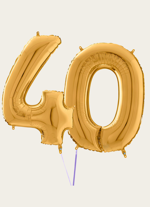 Hallmark Cijferballon 40 Jaar Goud XL |  Cadeau Ballonnen |