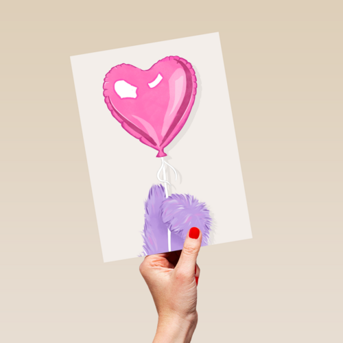 Hart Ballon Fluffy Hands