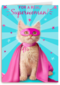 moederdag kaart grappig for a real superwoman kat