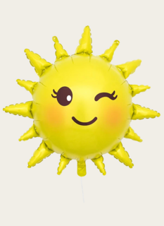 Ballon Knipogende Zon Geel
