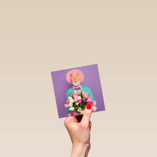 Een grote bos bloemen speciaal voor jou