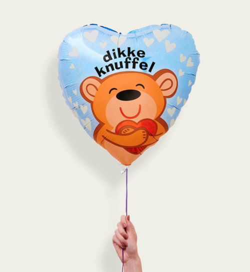 Ballon Hart Dikke Knuffel Blauw