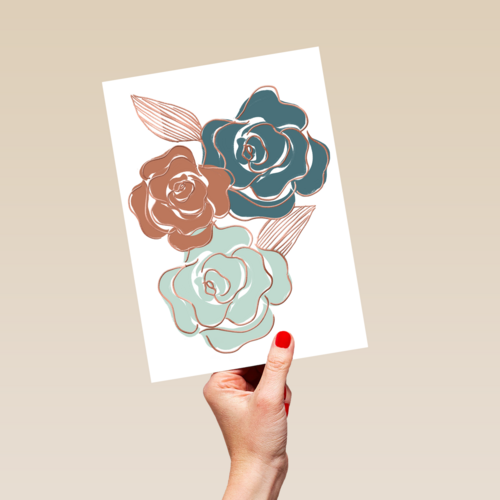 bloemen met metallic kleur