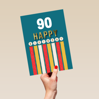 Verjaardagskaart Happy Birthday kaarsjes leeftijd