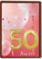 verjaardag kaart leeftijd 50 vrouw ballon