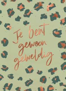 je bent geweldig met luipaardpatroon