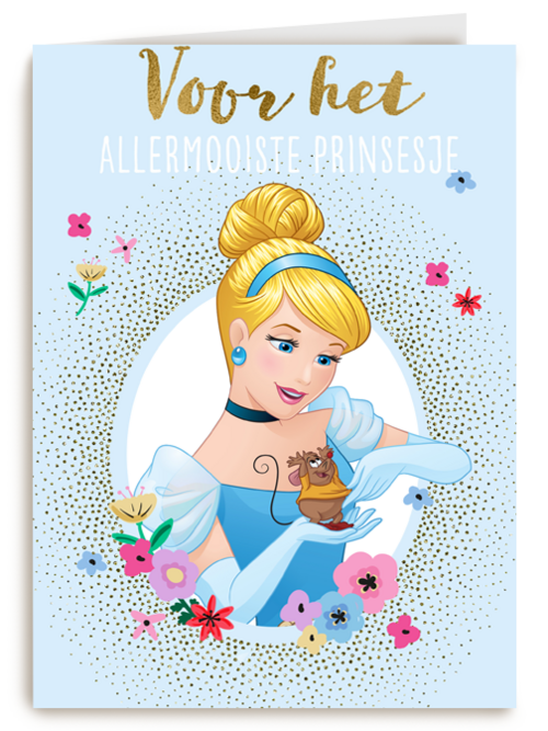 Verjaardagskaart Disney Assepoester