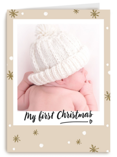 kerstkaart fotokaart baby my first christmas