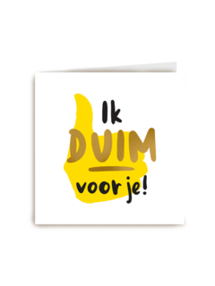 succes kaart ik duim voor je