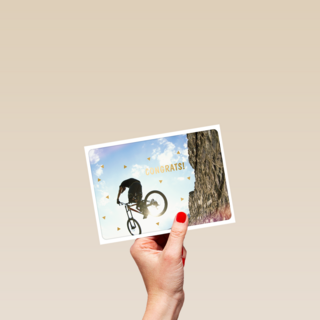 verjaardag kaart klassiek mountainbike