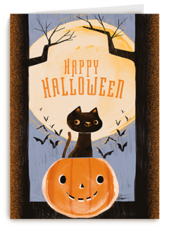 Happy Halloween Cat Pumpkin