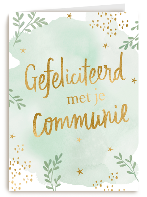 Gefeliciteerd met je communie Groen