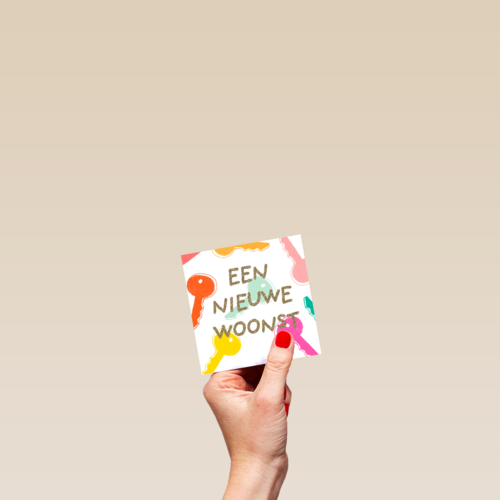 een nieuwe woonst met gekleurde sleutels
