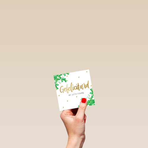 Trouwdagkaart gefeliciteerd met jullie trouwdag