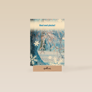 winters landschap met sneeuwvlokken