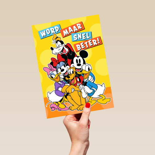 Mickey Mouse beterschapskaart