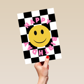 verjaardag kaart hip happy birthday smile