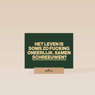condoleance kaart andc het leven is soms zo fucking oneerlijk