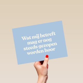Gezakt kaart er mag nog steeds gezopen worden hoor