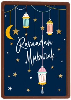 Ramadan Mubarak sterren en lantaarns