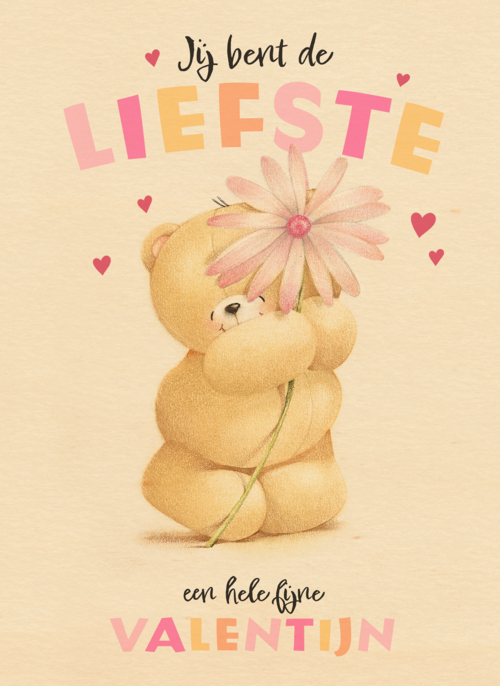 Houten Kaart Valentijn | Houten Kaart Hallmark | Valentijn | Jij Bent De Liefste Forever Friends