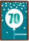 Verjaardagskaart leeftijden man 70 ballon