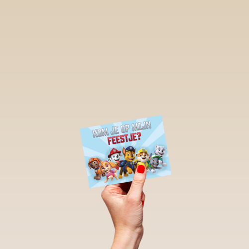 Uitnodiging verjaardagsfeest Paw Patrol
