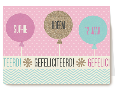 Verjaardagskaart Hallmark | Gefeliciteerd Met Drie Ballonnen