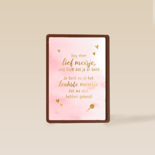 Babykaart dochter Hey daar lief meisje