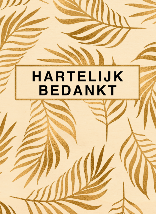 Houten Kaart | Bedankt Kaart Zakelijk Gouden Bladeren