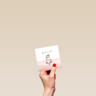 watercolor just married