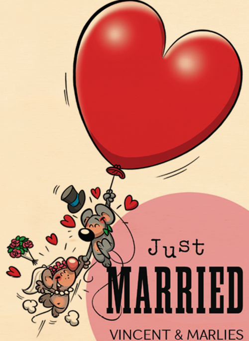 Houten Kaart Felicitatie Huwelijk | Houten Kaart Hallmark | Felicitatie Huwelijk | Funny Mail Just Married