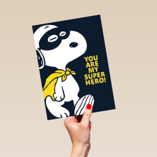 Snoopy complimentkaart you are my superhero