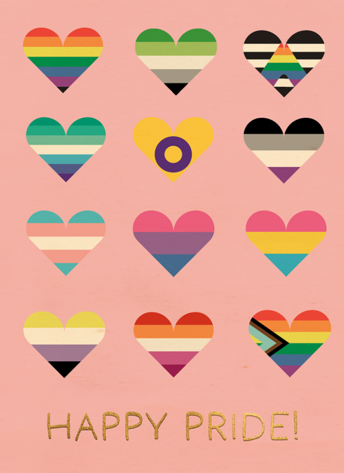 Houten Kaart Liefde | Houten Kaart Hallmark | Liefde | Happy Pride Hearts