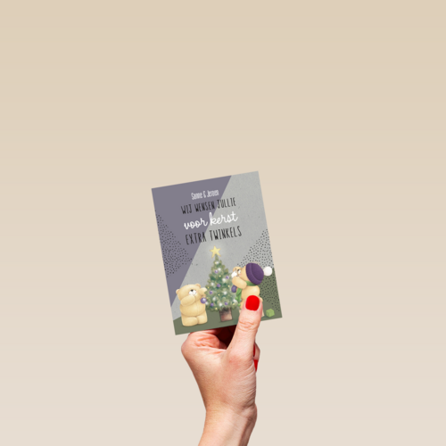 kerstkaart wij wensen jullie voor kerst extra twinkels