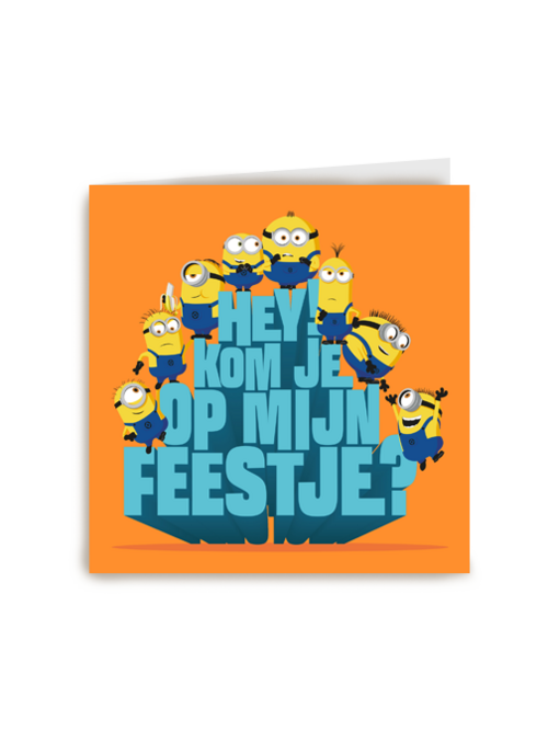 Minions uitnodiging kinderfeestje