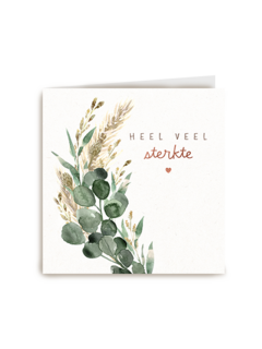 Condoleance heel veel sterkte pluimen