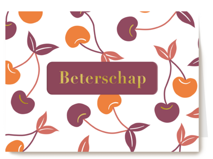 Beterschapskaart gekleurde kersen